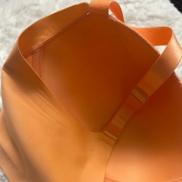 Ashley Stewart Lace Side Smoothing Wireless Bra Papaya 38D - Picture 9 of 16